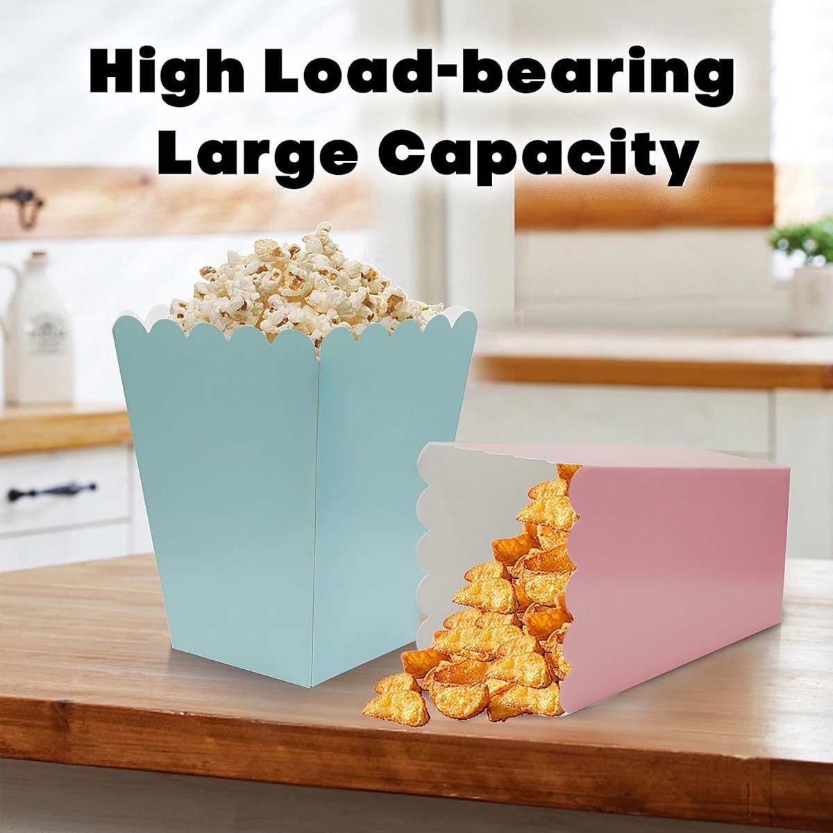 Popcorn Dozen Set van 22 Stuks voor Verjaardagsfeest, Cinema Snacks en Snoep Geschenken in Roze en Blauw