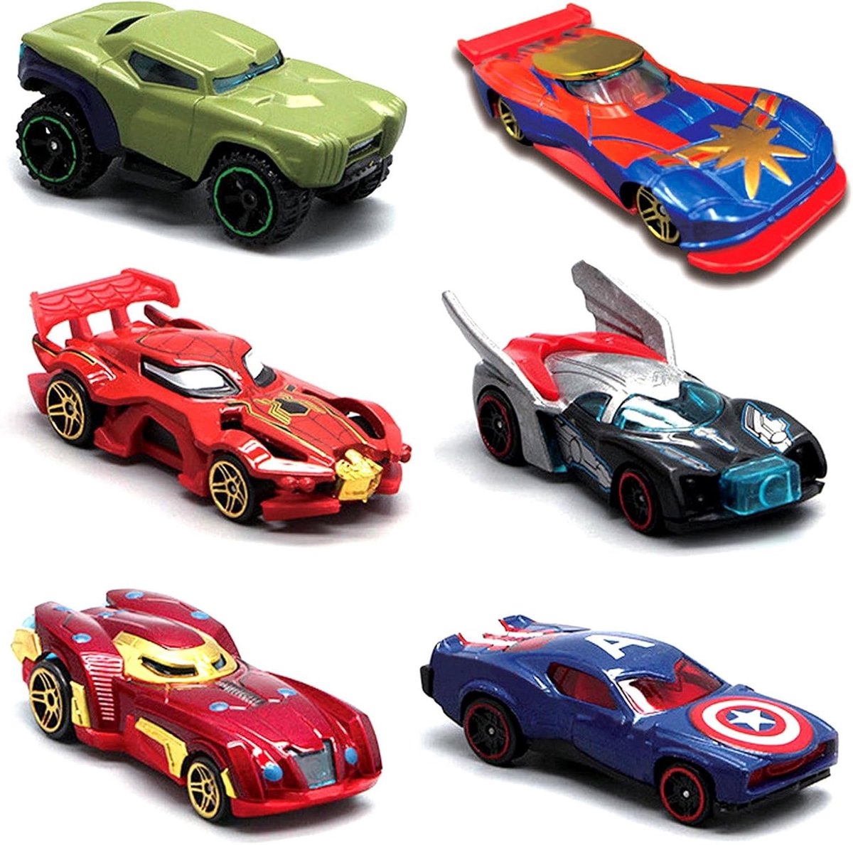 6-delige Mini Auto Set voor Kinderen, Raceauto's, Speelgoedvoertuigen voor Jongens en Meisjes van 3-12 Jaar