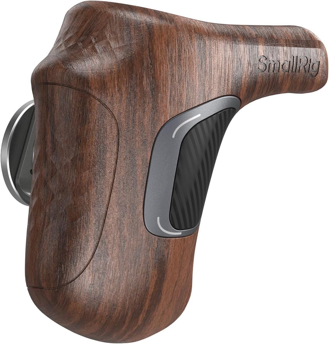 Ergonomische Houten Linkshandige Handgreep voor ARRI Rosette, Tot 15kg Belastbaar, Flexibele Positie en Antislip Ontwerp