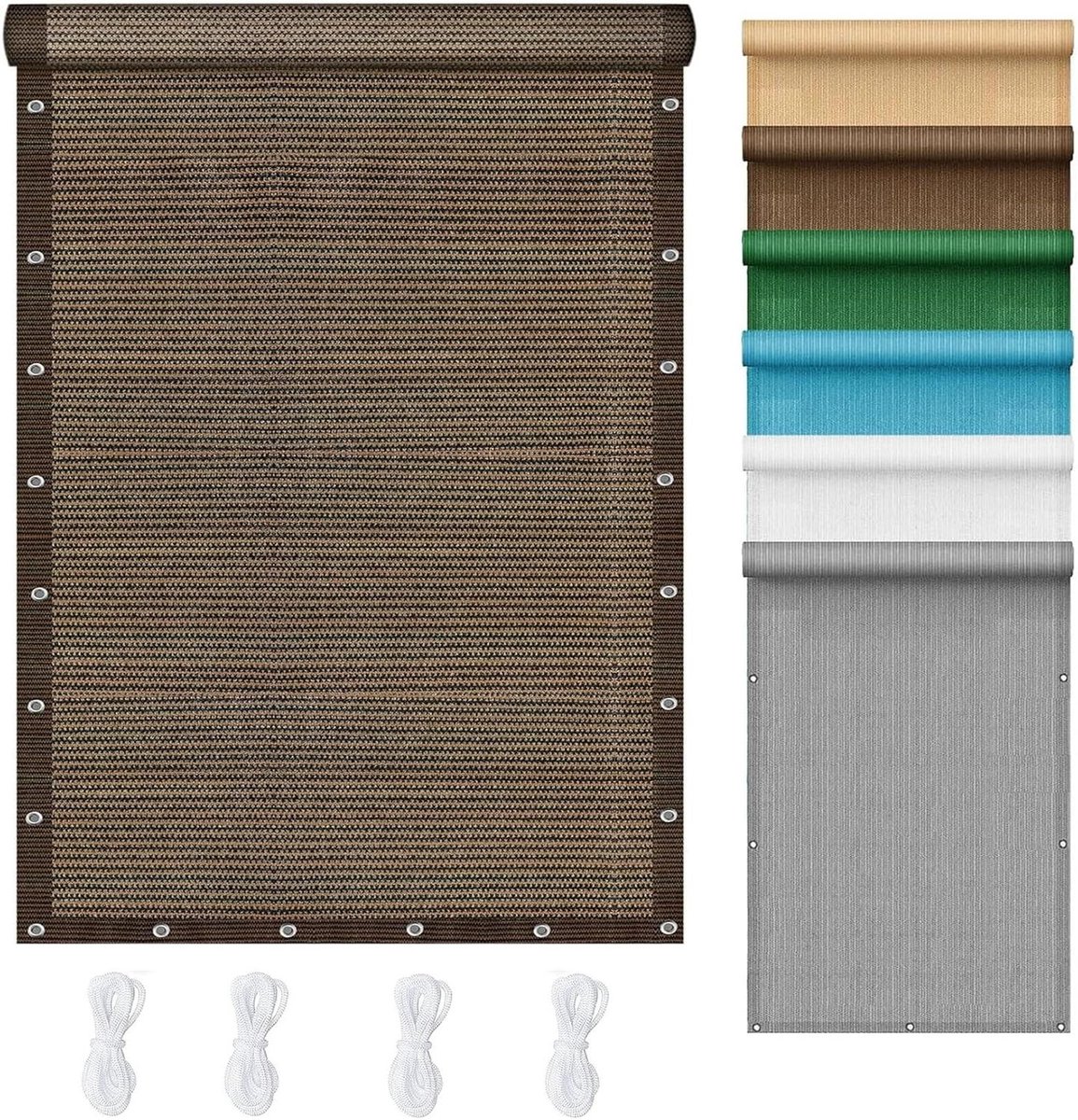 Schaduwzeil Rechthoek - Zonnedoek Ademend - Buitenruimte Creëren - Hoge Uv-Bescherming - 200 x 310 cm - Bruin
