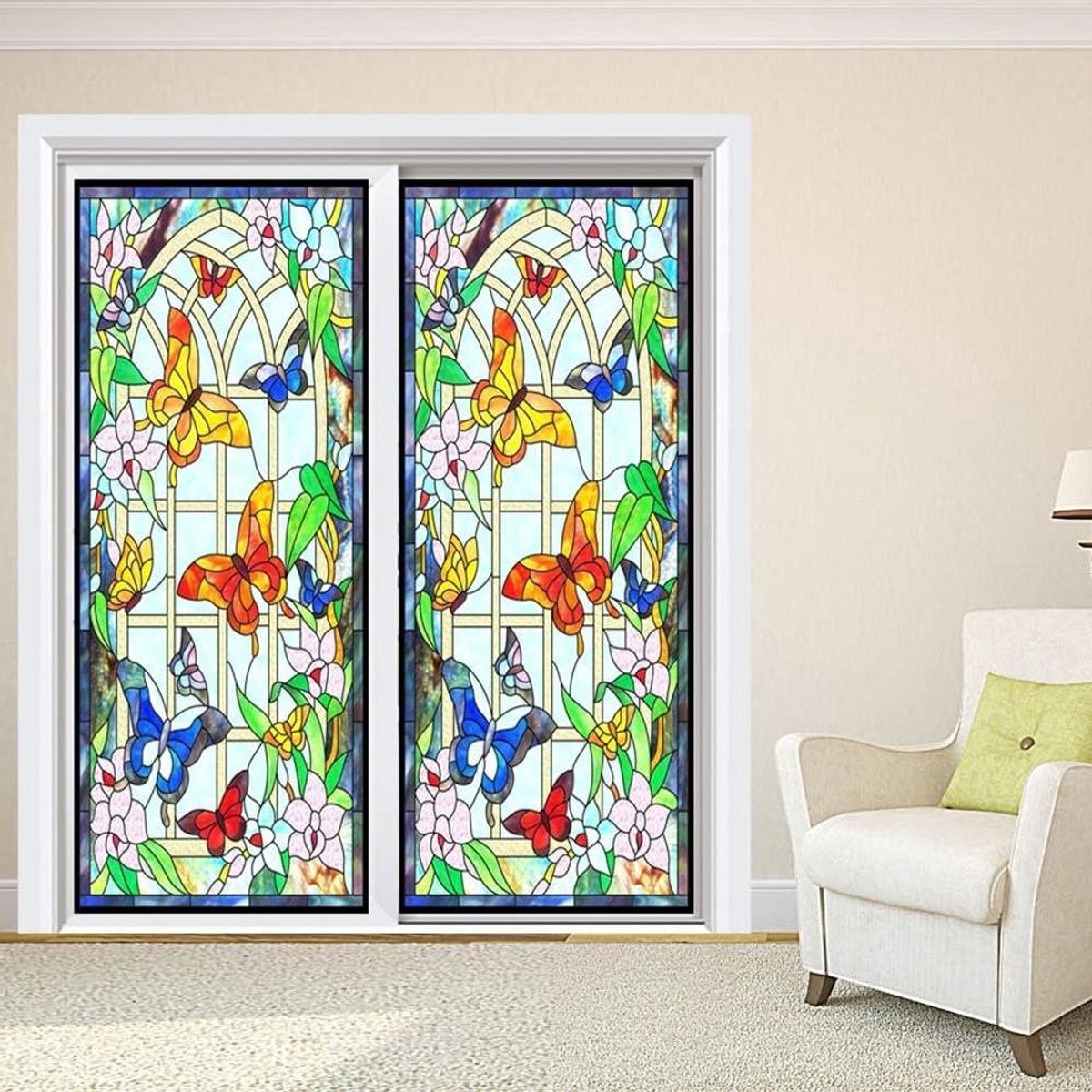 Raamfolie Glas - Decoratieve Privacy - Interieur Opknappen - Zonwerend UV Blokkerend - Zel