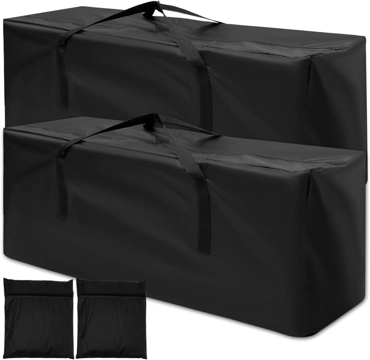 Tuinkussen opbergtas - Kussen opbergzak - Buitenopslag Meubels - Waterdicht Oxford stof - 173 x 76 x 51 cm - Zwart