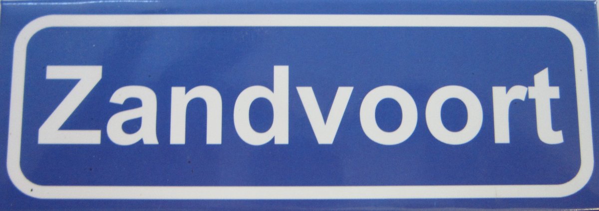 Souv© - magneet plaatsnaambord Zandvoort