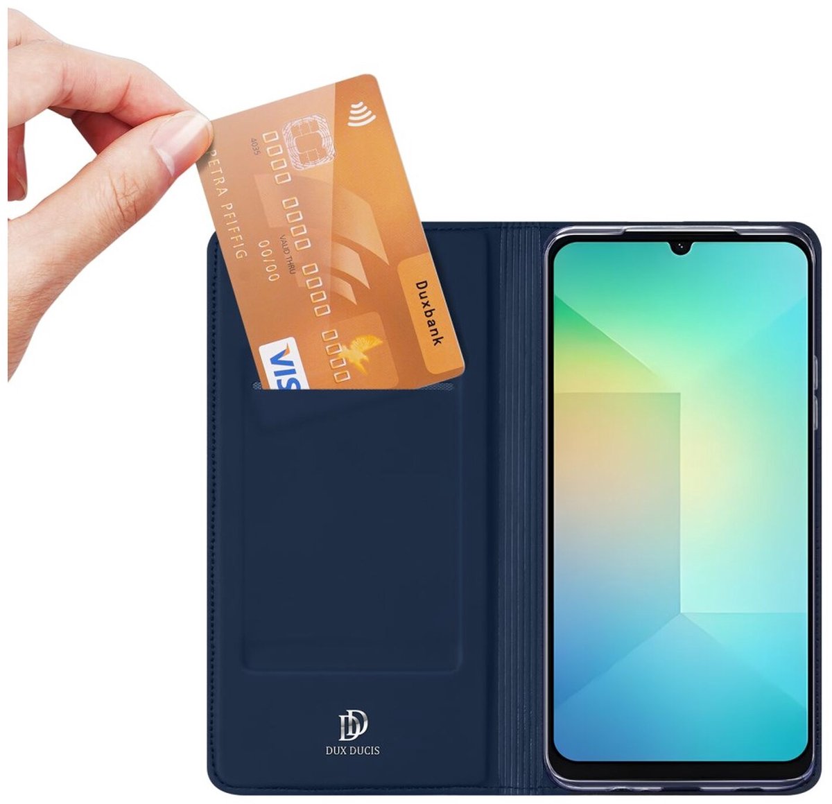 Dux Ducis Skin Pro Hoesje Geschikt voor Samsung Galaxy A07 | Book Case met Pasjeshouder | Portemonnee | Standaard | Blauw