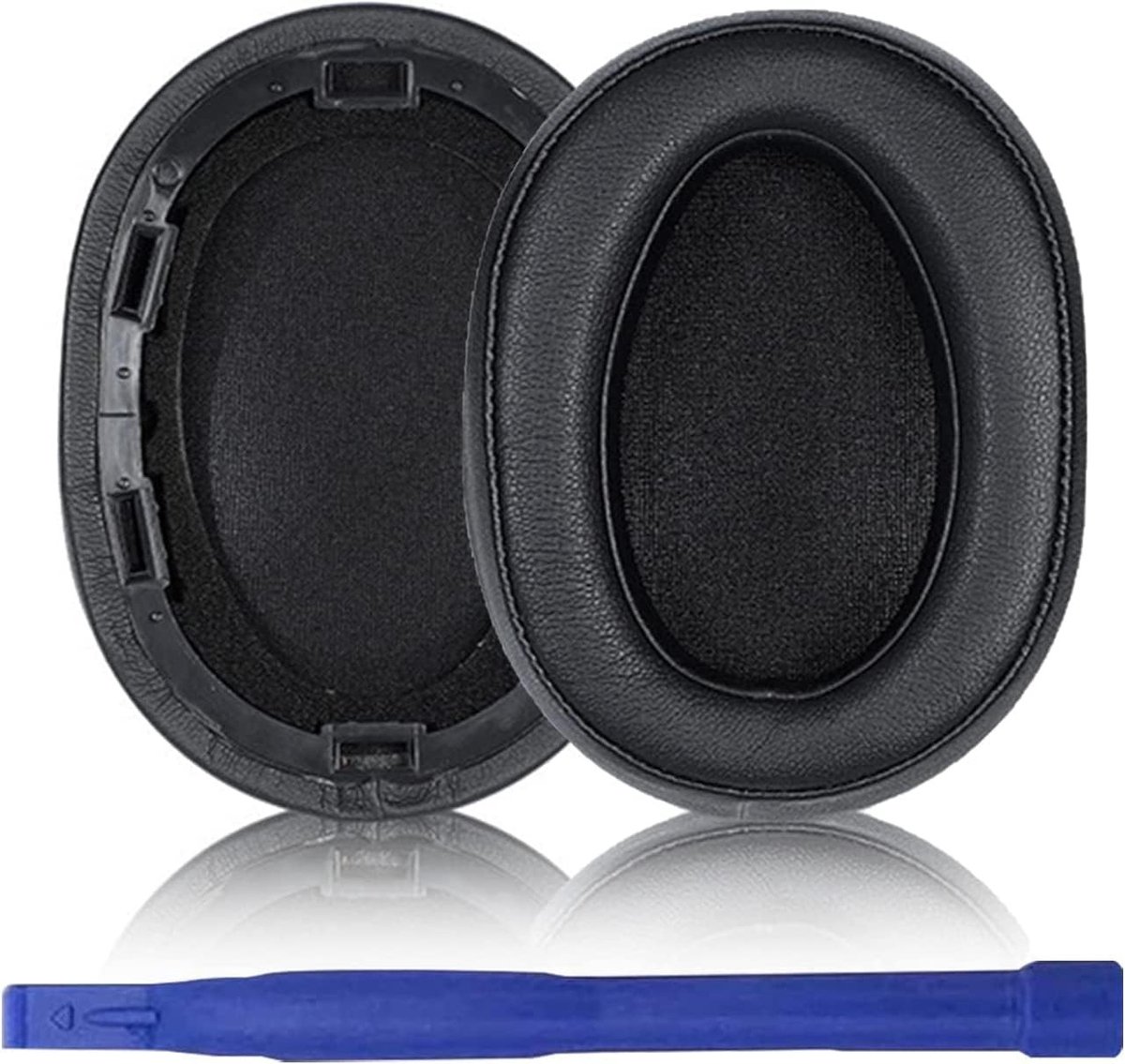 Vervangende oorkussens van PU-leer voor Sony MDR-100ABN, WH-H900N en H800 koptelefoons (Zwart) - Comfort, Geluidsisolatie en Duurzaamheid