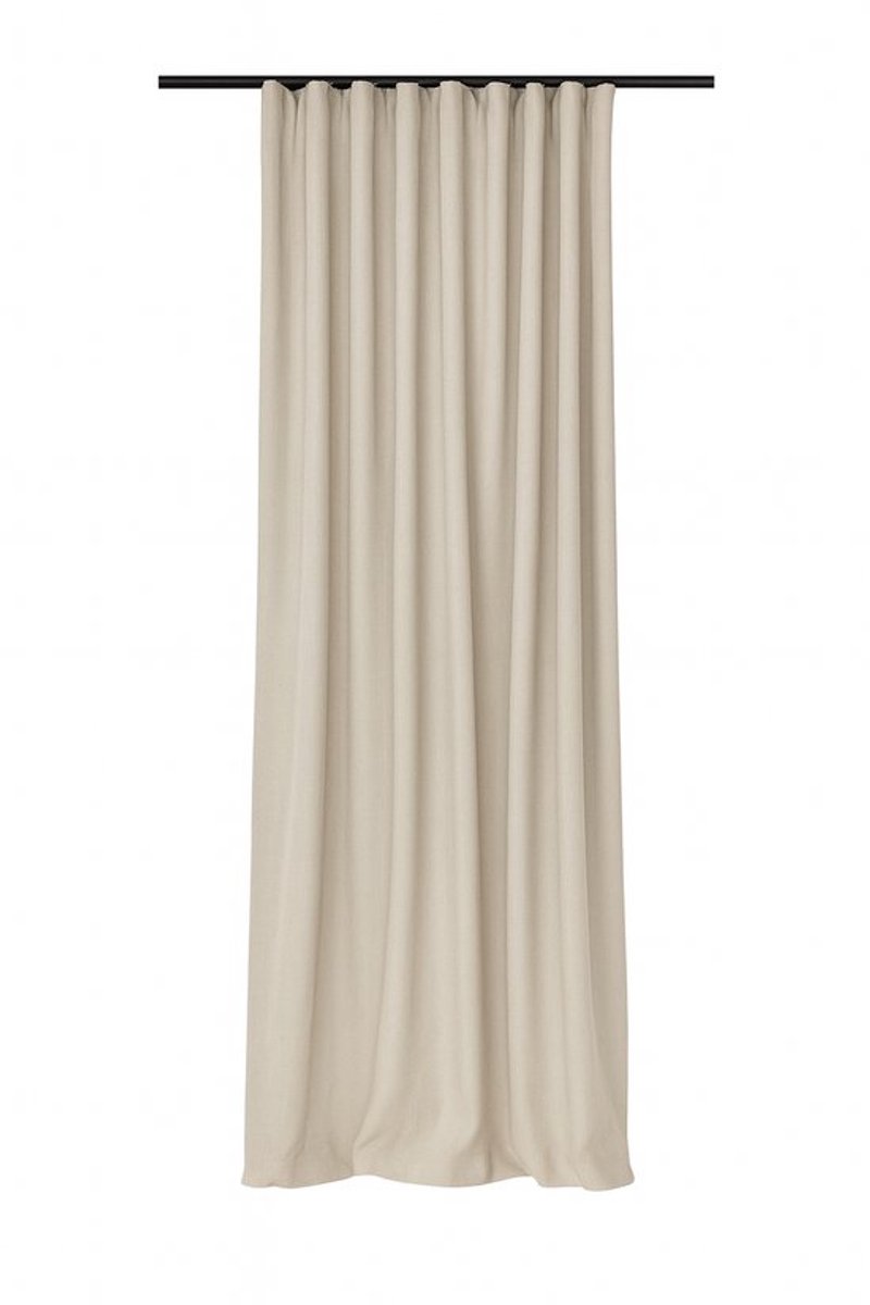 Home Style Kant en Klaar Gordijn – Verduisterend & Thermisch – Met Haakjes – 140x260 cm – Beige