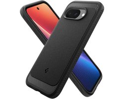 Spigen Rugged Armor MagFit - Hoesje Geschikt voor Google Pixel 9a - Back Cover Compatibel met MagSafe / Qi2 - Air Cushion - Zwart