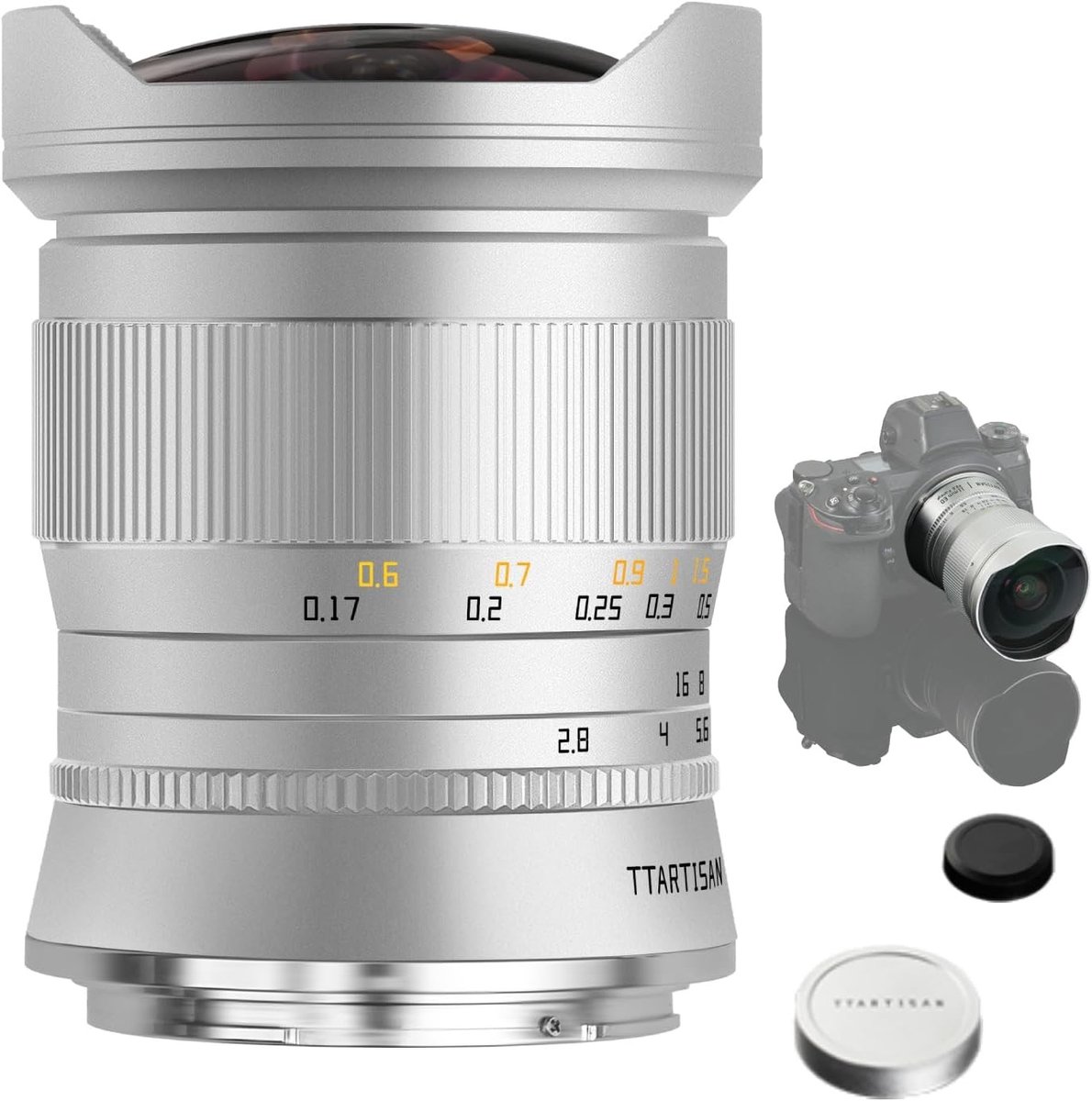 11 mm F2.8 Fisheye cameralens voor Z-mount camera's - Full Frame, Z50, ZFC, Z30, Z5, Z6, Z7, Z6II, Z7II, Z9, Z8, ZF - Ideaal voor landschapsfotografie en creatieve beelden
