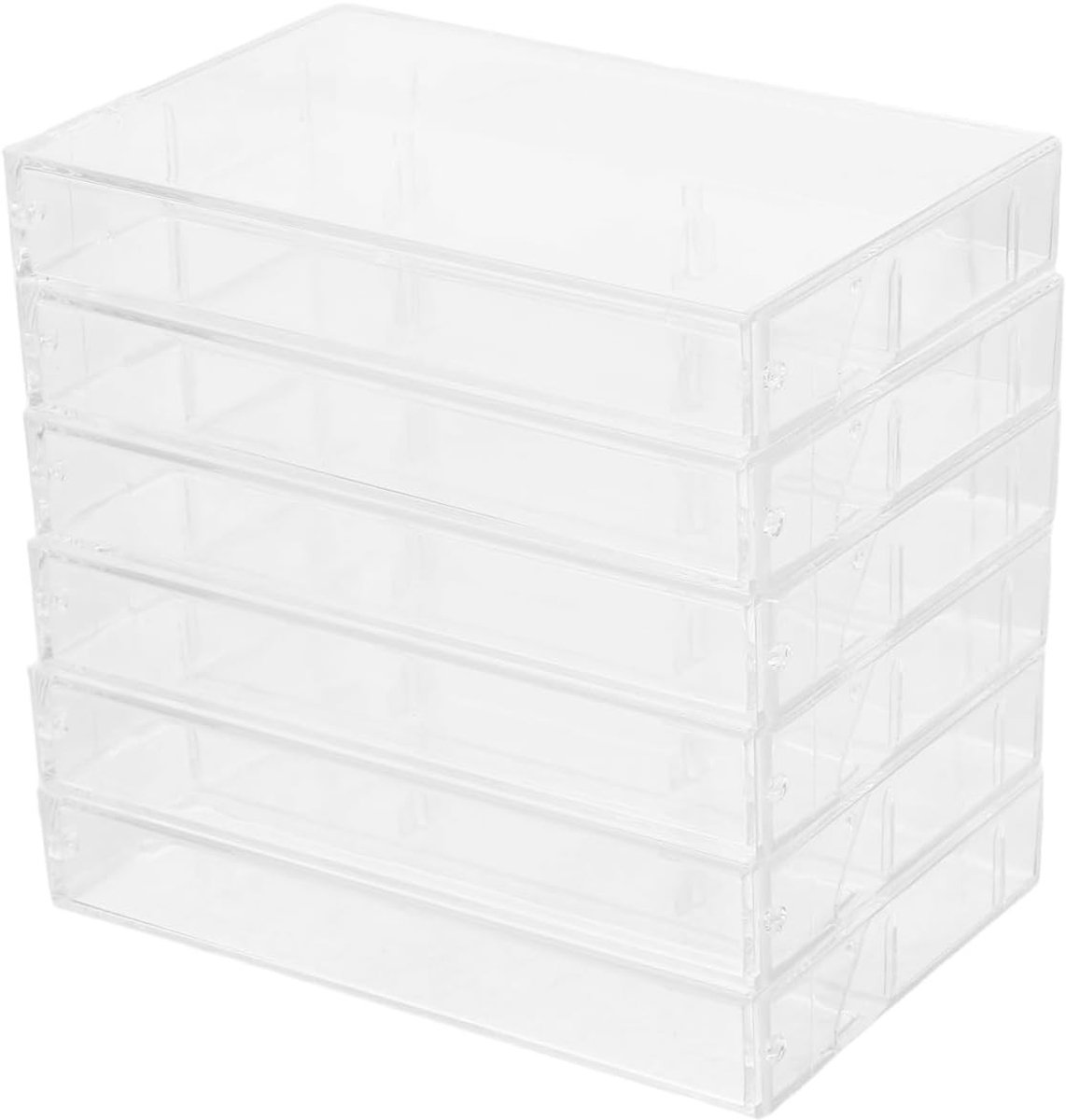 Transparante cassetteboxen van robuuste kunststof - 6 stuks voor het veilig opbergen en beschermen van standaard tonbandcassettes, ideaal voor audio- en muziekcollecties