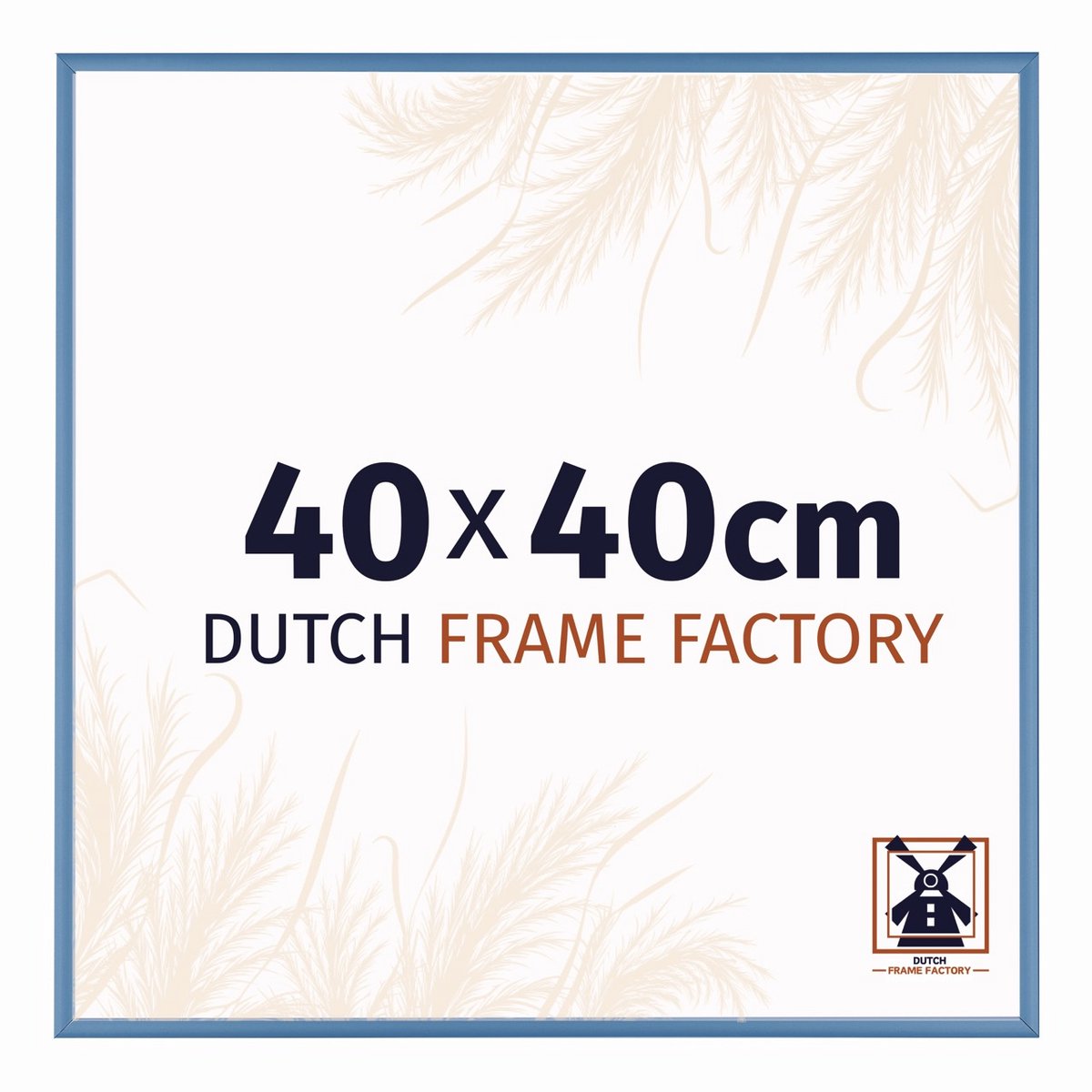 Fotolijst 40x40 cm - Aluminium - Staal Blauw - Kampen