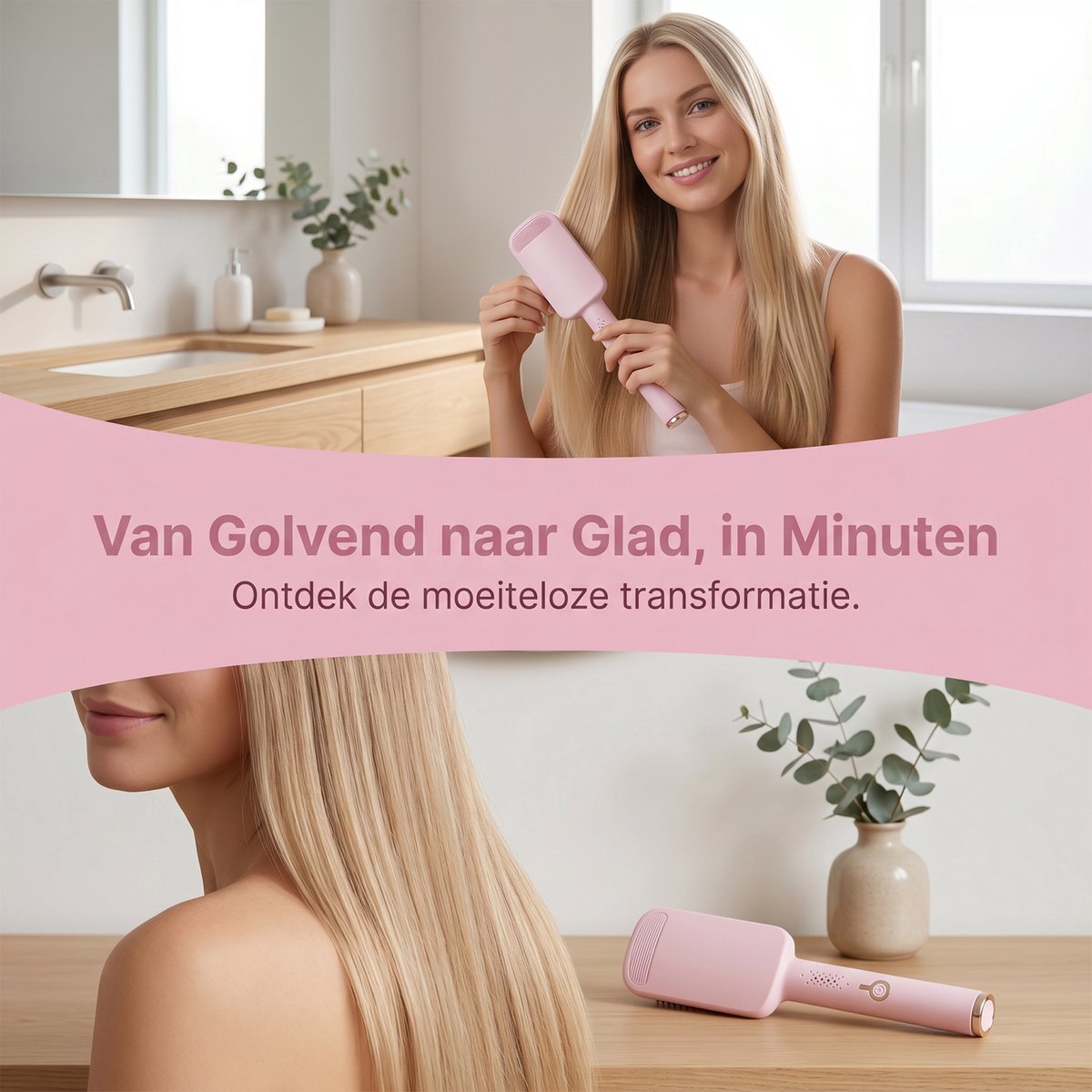 carmdering - Wafeltang Haar - 32 mm Krultang met 3 Barrels - Wafeltang - Wave Krultang voor Beach Waves en Grote Golven - Keramische Haarkruller met 4 Temperatuurstanden 160-220°C thumbnail 5