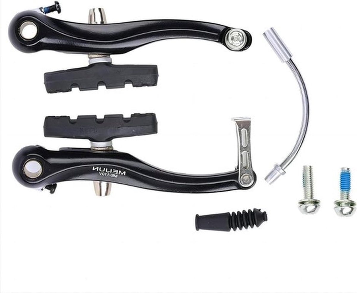 "1 Paar Aluminium V Brake Set voor Mountainbike - Remklauw Vervanging voor Racefiets MTB BMX - Zwart"