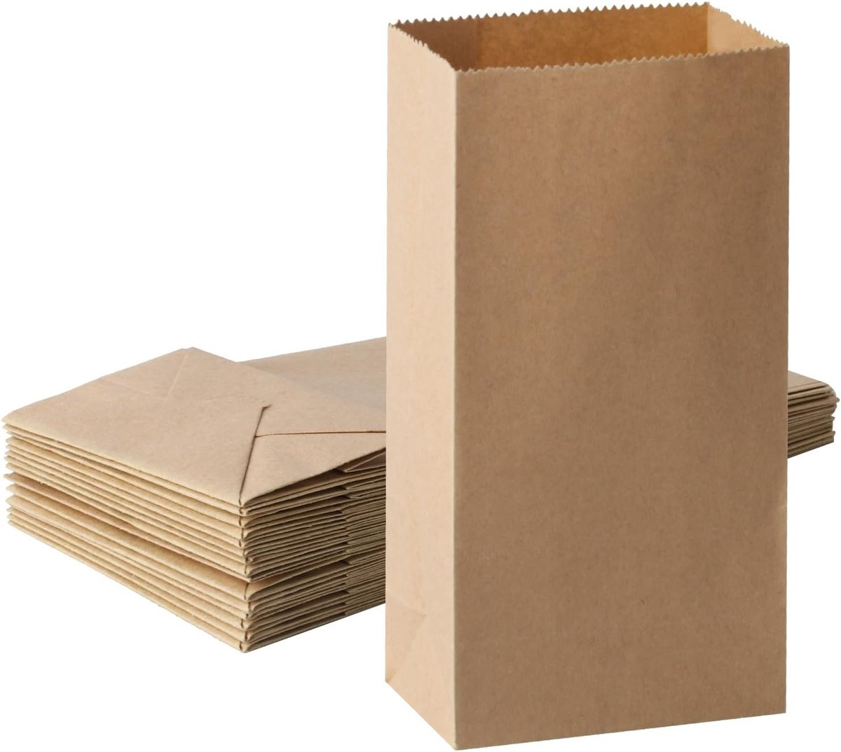 50 Stuks Kleine Bruine Papieren Tassen voor Voedsel, Cadeaus, Feestjes en Verjaardagen - Perfect voor Bakkerij, Snoep en Halloween Decoratie 5.91 x 3.54 10.63 Inch