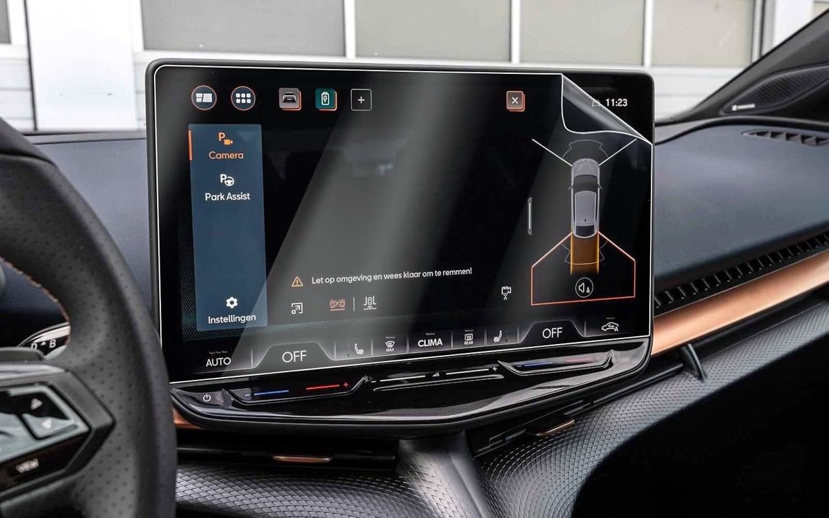 Navigatiebeschermfolie voor 15 inch Infotainment Screen van Cupra Tavascan - Nano Plastic, 6H Kr scratchbestendig, 2 Stuks
