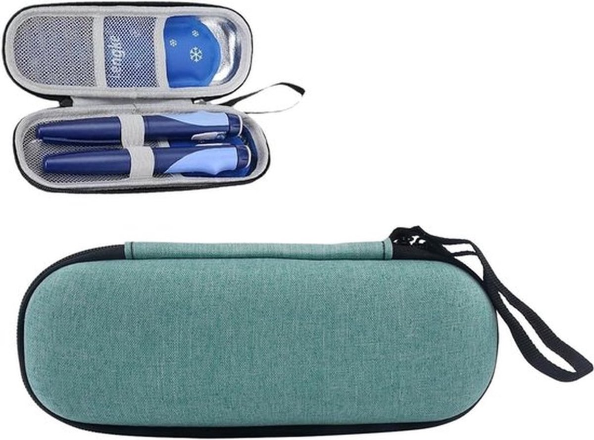 SVG commerce 21cm x 7cm x 5cm Diabetes Cooler Bag - Multifunctionele Case voor Diabetes Medicijnen en Medische Benodigdheden - Outdoor Reistas - Groen Classic