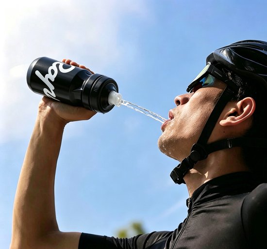 Bidon 610ml Fiets - Zwart - Lichtgewicht Sportfles BPA-vrij - Fitness Waterfles - Geschikt voor Alle Bidonhouders - Vaatwasbestendig - Shakebeker - Recyclebaar & Sterk - Fietsaccessoires van Bidon — afbeelding 3
