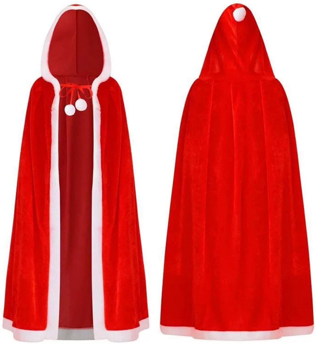 Kerstcape voor Kinderen met Kap, Dikke Santa Coat, Perfect voor Kerstfeest en Cosplay, Kerstoutfits voor Jongens en Meisjes