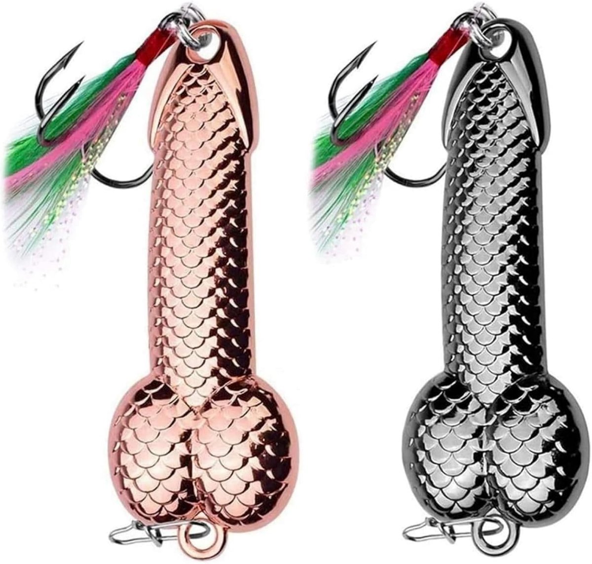 Metalen aas voor vissen met veer - 2 stuks drielingen vishaken voor knipperlichten, spinners en forelvissen, ideaal als cadeau voor mannen, baars en snoek vissen
