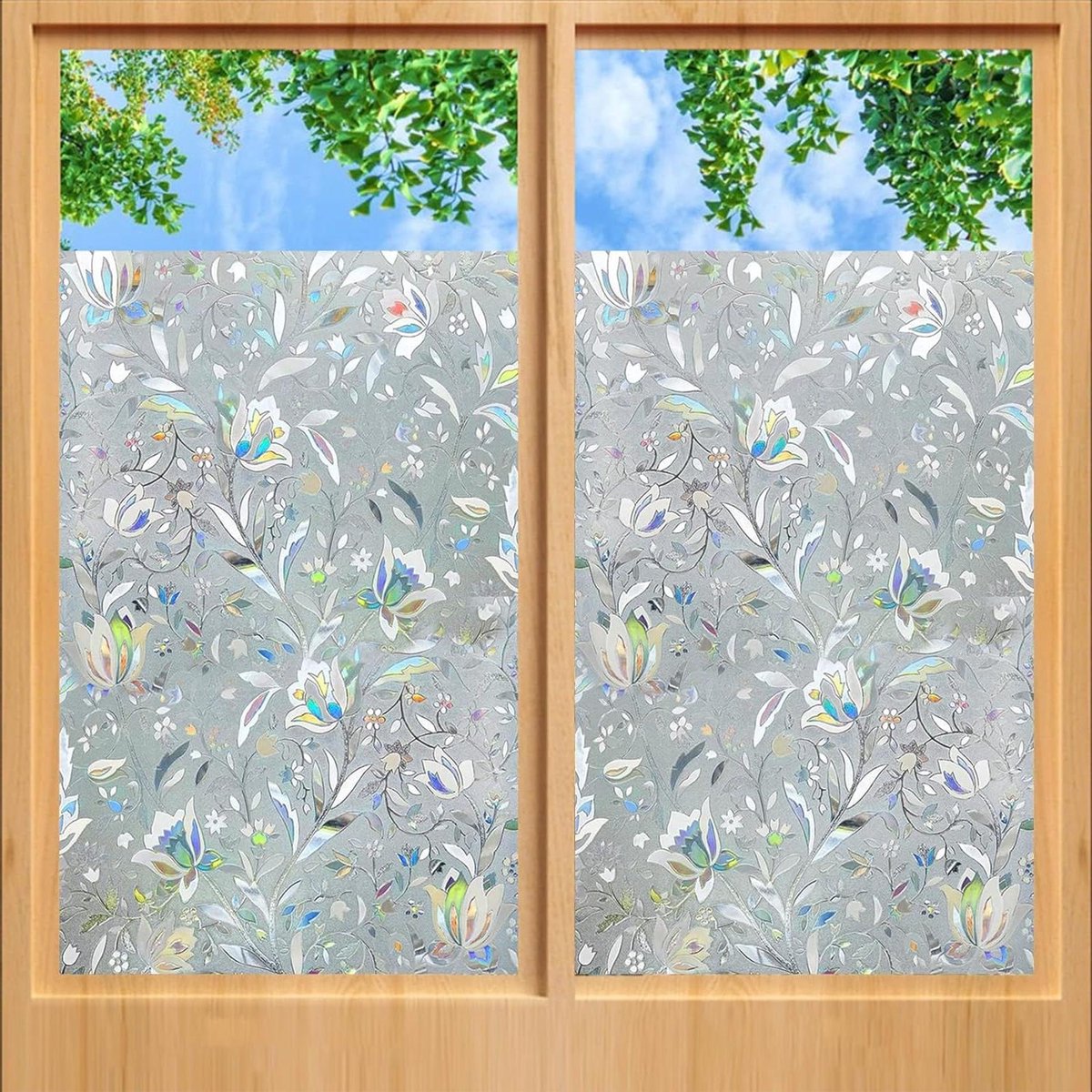 Raamfolie - Zonwerende folie - Privacy creëren - Statische hechting - 110 x 550 cm - Tulp