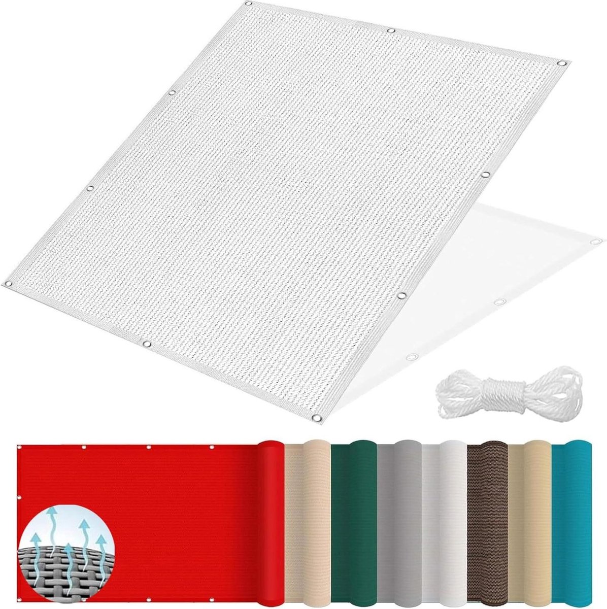 Zonnescherm Zeil - Schaduwdoek Ademend - Terras Beschermen - 95% UV Bescherming - 60 x 850