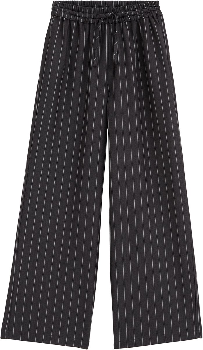 WE Fashion Meisjes straight fit broek met krijtstreep