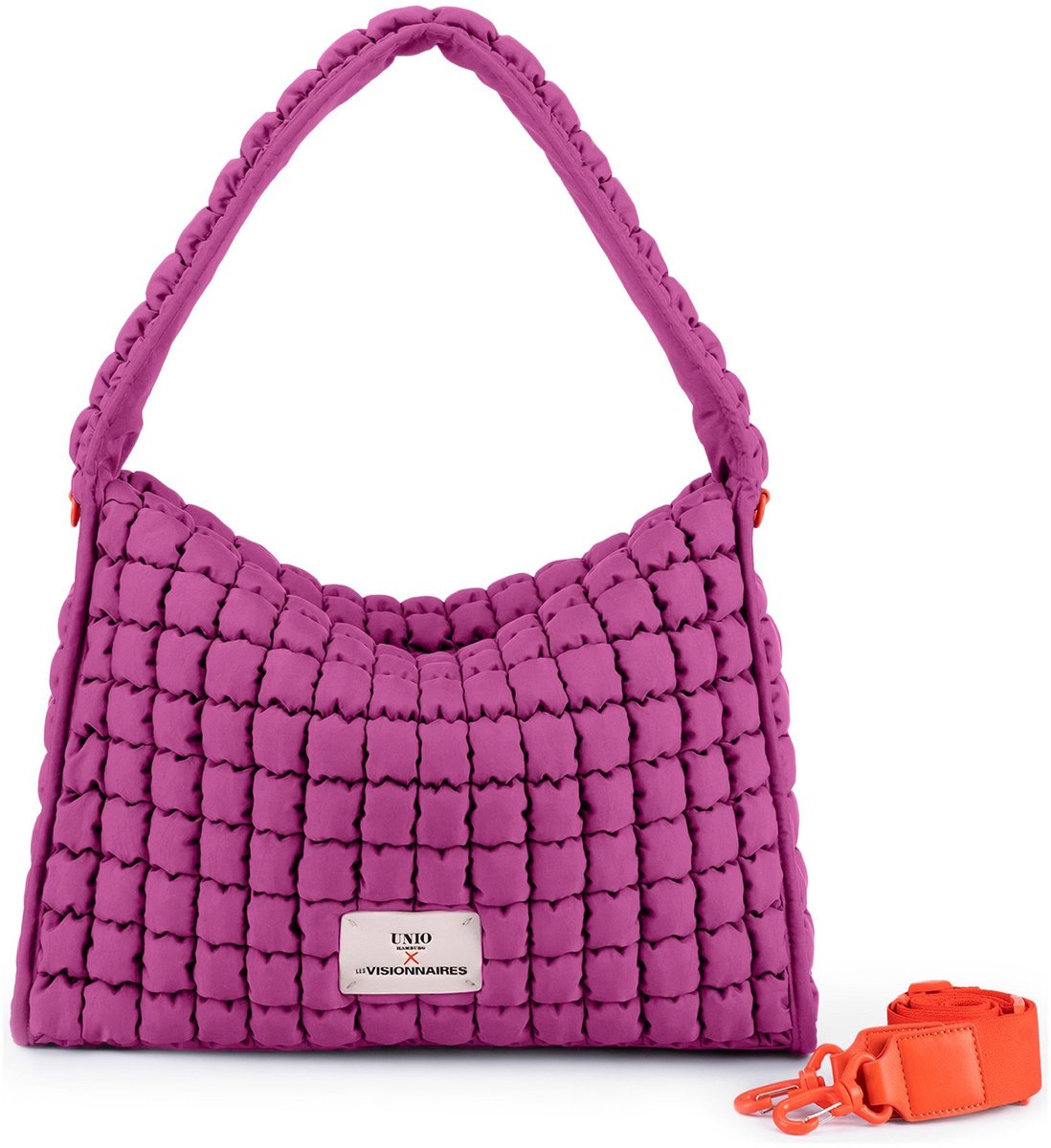LES VISIONNAIRES Unio Hobo Schoudertas 47 cm - Dames - fuxia