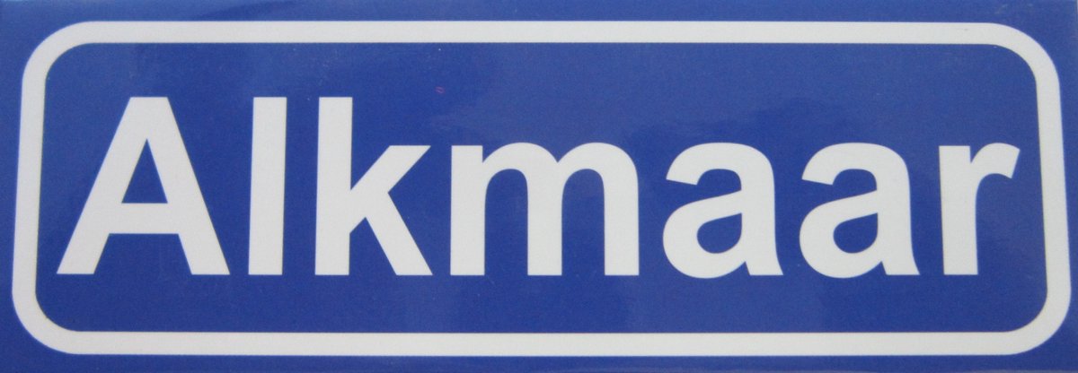 Souv© - magneet plaatsnaambord Alkmaar