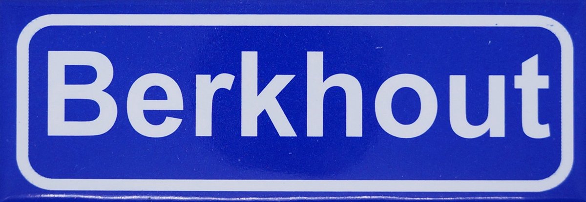 Souv© - magneet plaatsnaambord Berkhout
