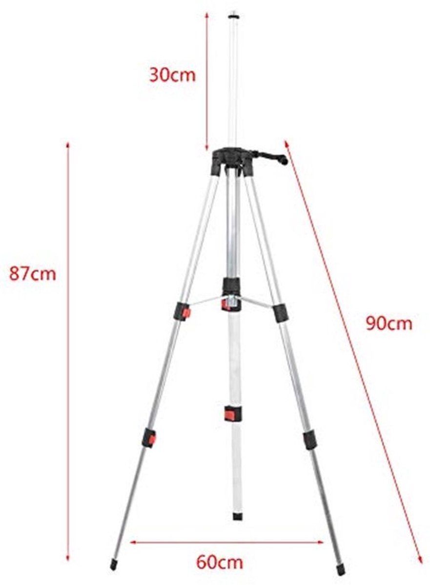 Spirit Level Stand 1.2M - Krachtige Tripod voor Automatische Nivellering - Aluminium
