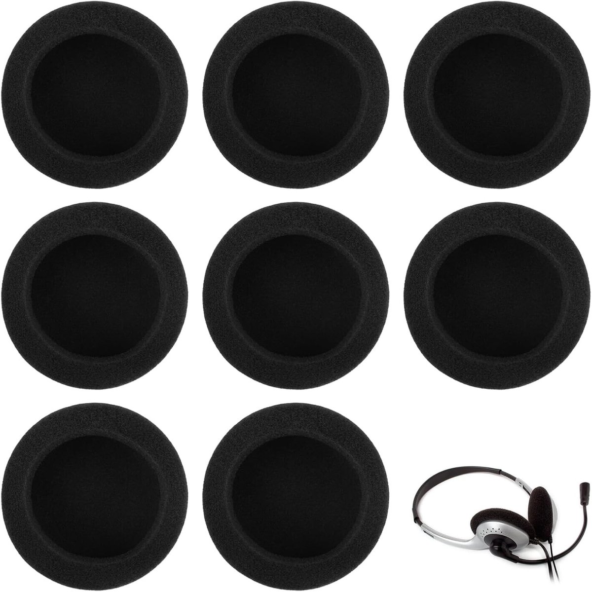 Vervangende oorkussens voor headsets - 8 stuks schuim, comfortabel en duurzaam voor optimale geluidsisolatie