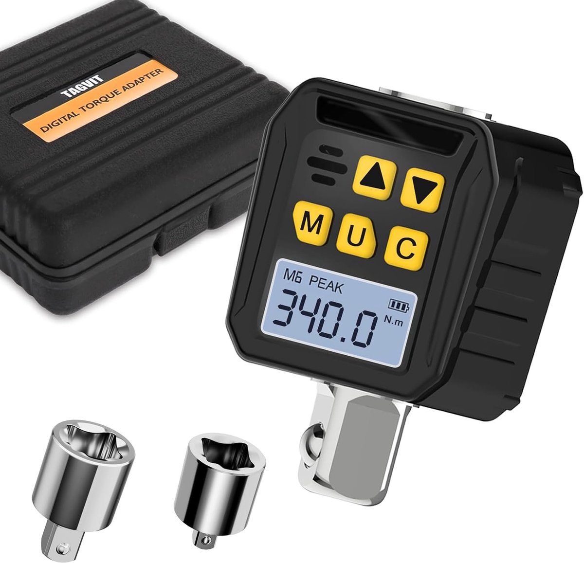 Digitale Momentsleutel - Koppel Adapter - Nauwkeurig Aandraaien - 6 Vooringestelde Modi - 17-340 Nm - Gepolijst