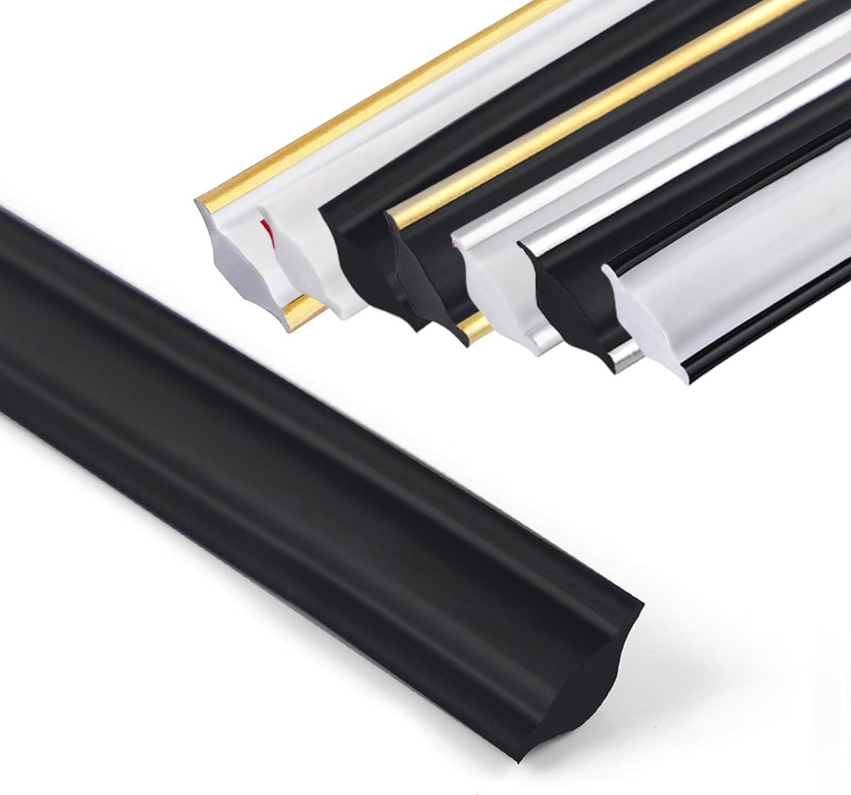 Decoratieve Plafondlijst Zelfklevend, 5 m Flexibele PVC Moulding voor Wand- en Tegelranden, Lichtgewicht en Eenvoudig te Installeren