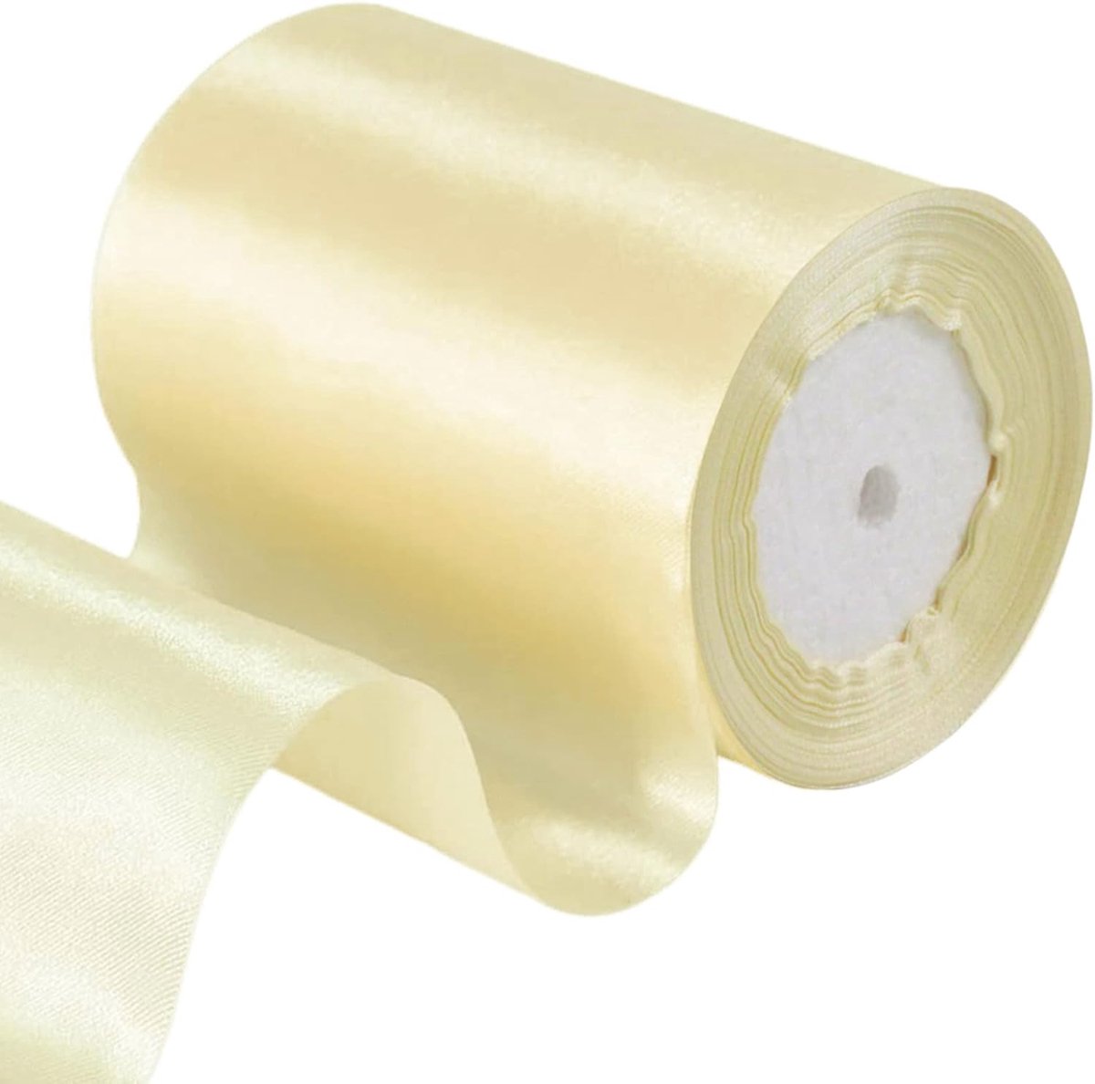SnelShoppen - 23m Breed Beige Satijnen Ribbons 10cm voor Bruidsauto, Dikke Babyblauwe Ribbons voor Creatief Gebruik, Cadeauverpakking, Trouwen, Kerst,