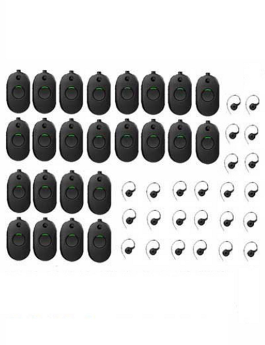 Set van 24 Motorola CLP446E Mini Portofoon met oortje zonder lader