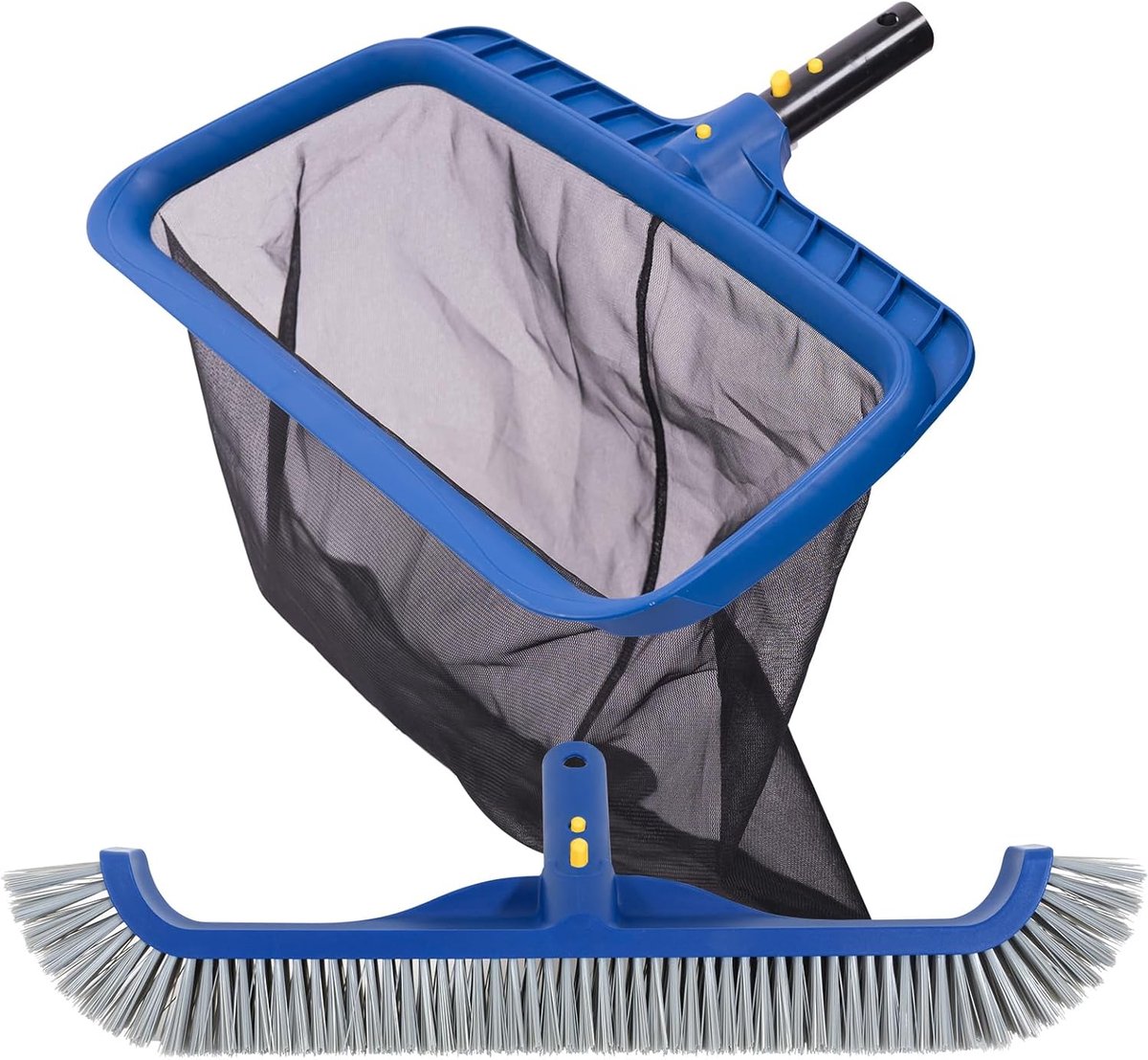 SnelShoppen - Pool Cleaning Set - Fijnmazig Skimmer Net & 18 Inch Pool Borstel - Stabiele Frame - Professionele Pool Net voor Ondergrondse & Oppervlak