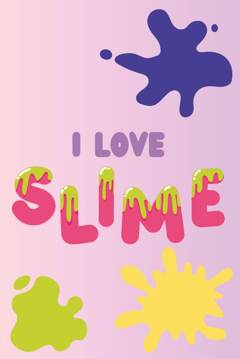 SnelShoppen - I LOVE SLIME Kleurrijk Notitieboek met Lege Lijnen: 6" X 9" College Ruled Notitieblok | 120 Pagina's | Perfect voor School, Creatief Sch