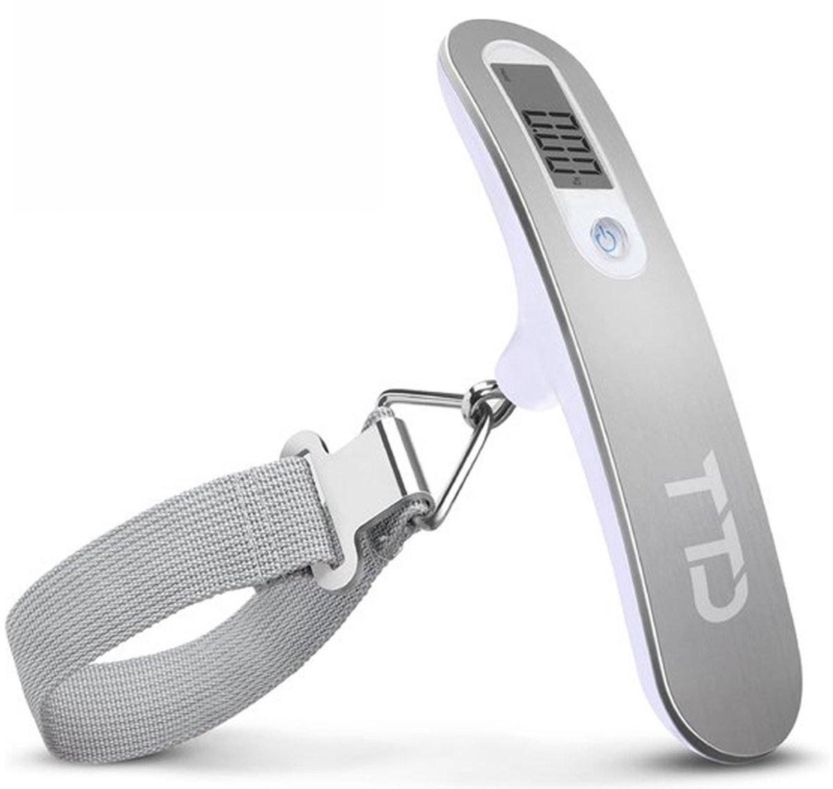 TTD® Kofferweegschaal - Tot 50 kg - Bagageweegschaal - Bagageweger - Hangweegschaal - Digital Luggage Scale - Kofferweger - Reizen met Vliegtuig - kg/g/lbs/oz - Inclusief Batterijen - Wit – productfoto 1 van Bol.com