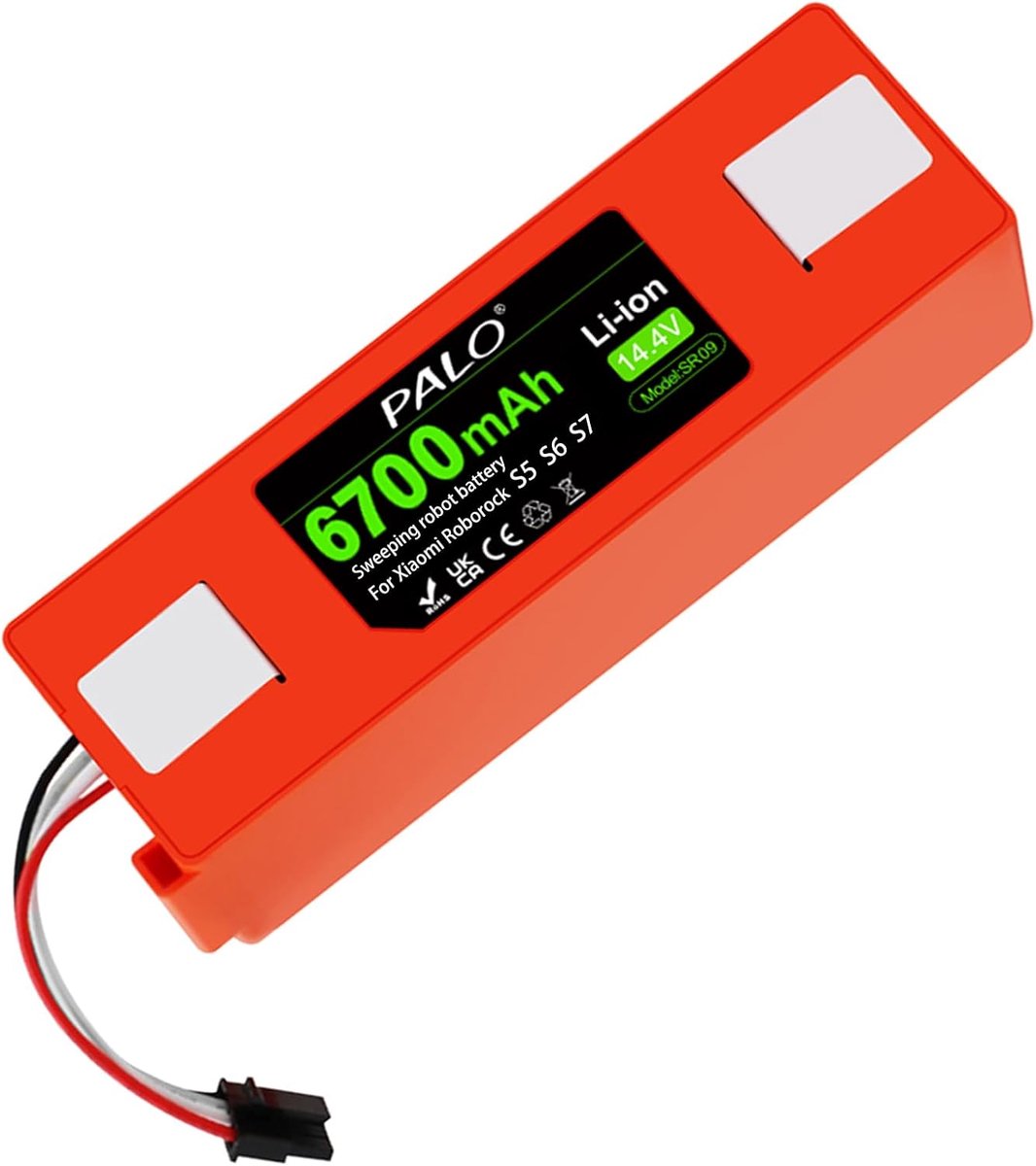 SnelShoppen - Vervangende Accu voor Xiaomi Roborock S50 S51 S52 S53 S55 T6 61 65 Stofzuiger, Li-Ion 14.4V 6700mAh, Veilig en Betrouwbaar, Ideaal voor