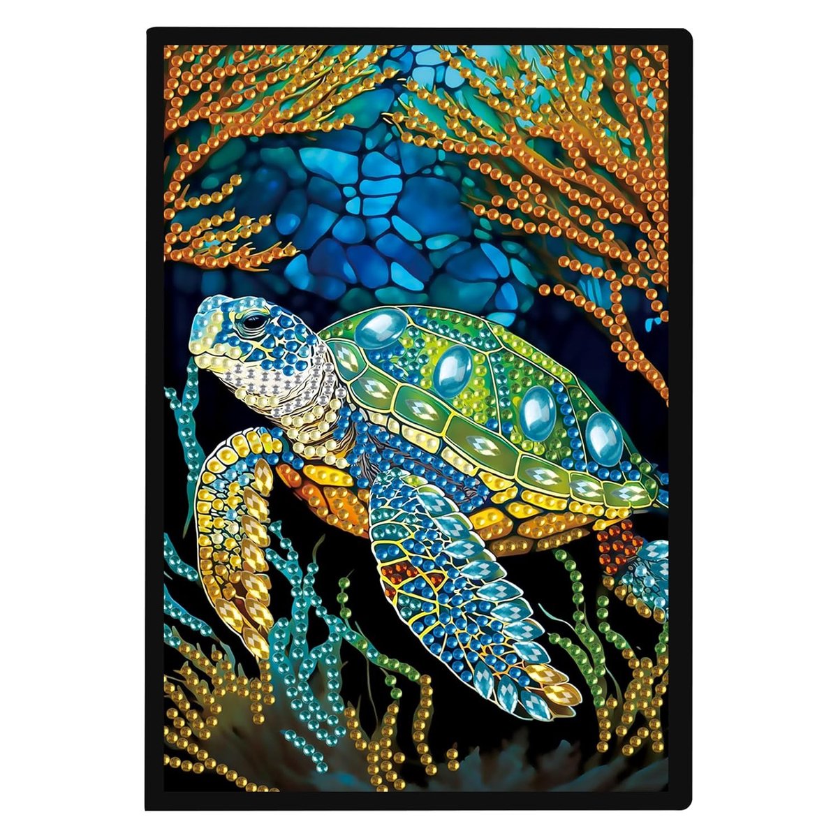 SnelShoppen - A5 Notitieboek Blank Diamond Painting voor Meisjes met Schildpad Design - Creatief Journal met Speciale Rhinestones en Steentjes - Perfe