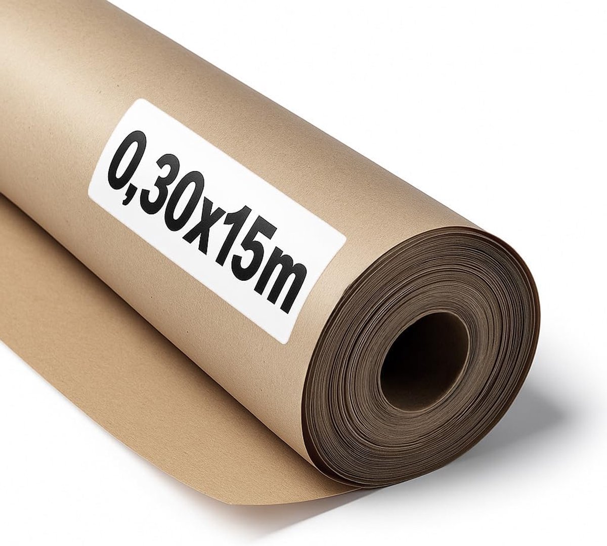 SnelShoppen - Kraft Papier Rol 70 g/m² - 0.30 × 15 m - Gerecycled Cadeau- en Verpakkingspapier - Scheur- en Kreukbestendig - Geschikt voor Verf en Cre