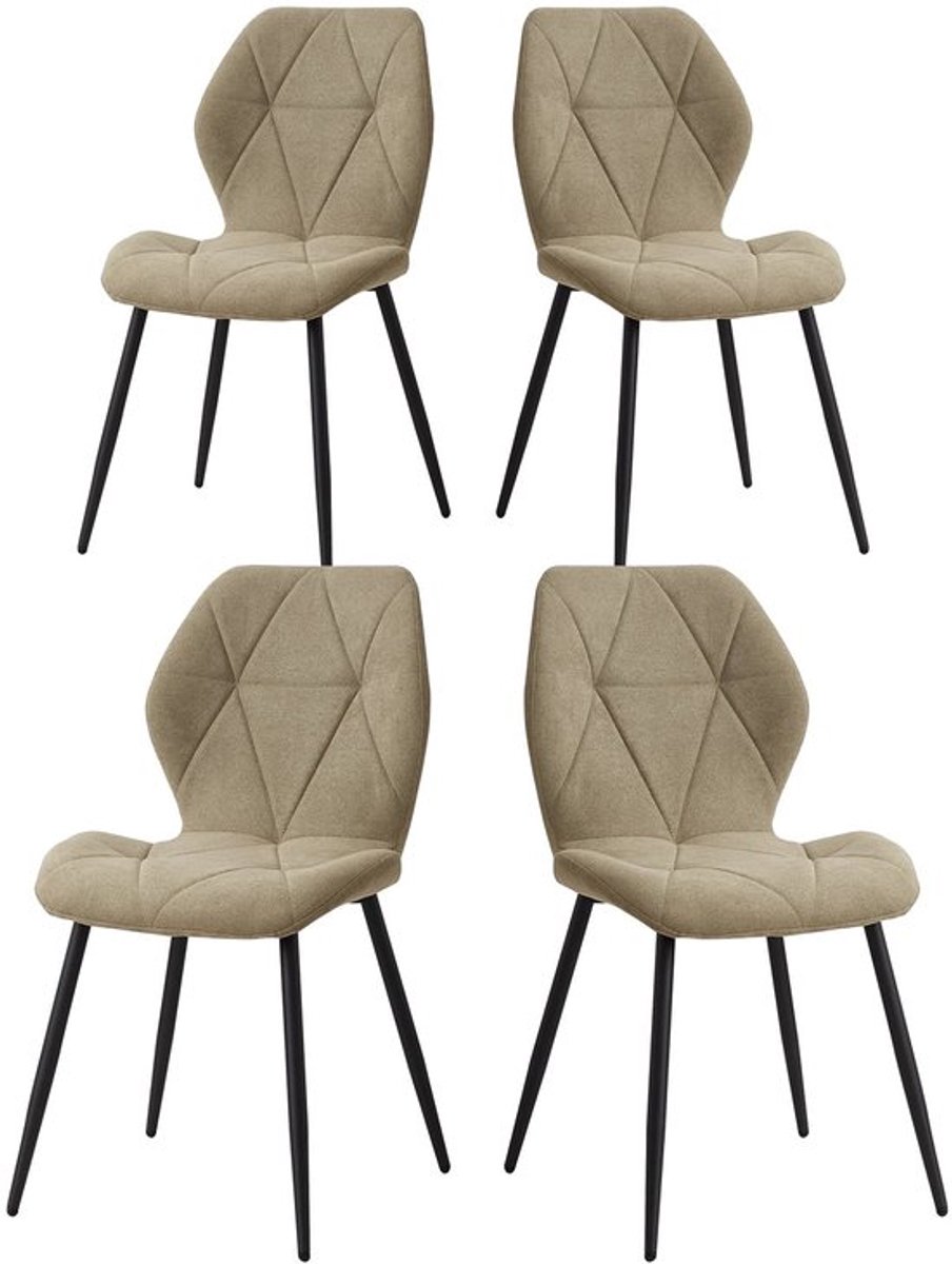 Eetkamerstoelset van 4 - Stoelen - Keukenstoel - Scandinavisch minimalistisch - Groen