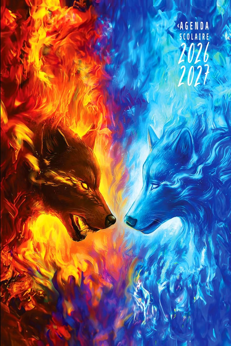 SnelShoppen - Agenda Scolaire 2026 2027 A5 met Loup Cover - Dagelijkse Planner voor Studenten, Doelgericht en Organiseer je Tijd met Stijl - Ideaal vo