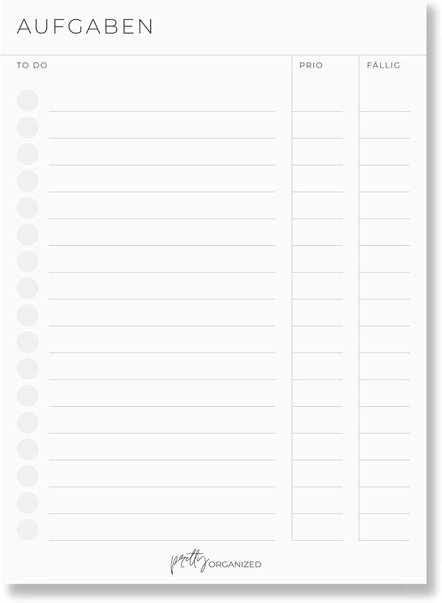 SnelShoppen - To Do List Block met Prioriteiten en Vervaldatum voor A5 Notebook - Minimalistisch en Modern Ontwerp, Duurzaam en Handig voor Projectman