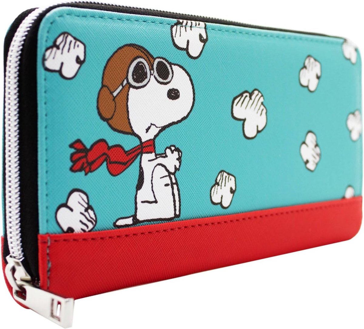 SnelShoppen - Vliegende Aas Sopwith Camel Portemonnee Clutch Hondenhok met Muntenvak & Kaarthouder, Blauw, 12 Kaartsleuven, Duurzaam Materiaal