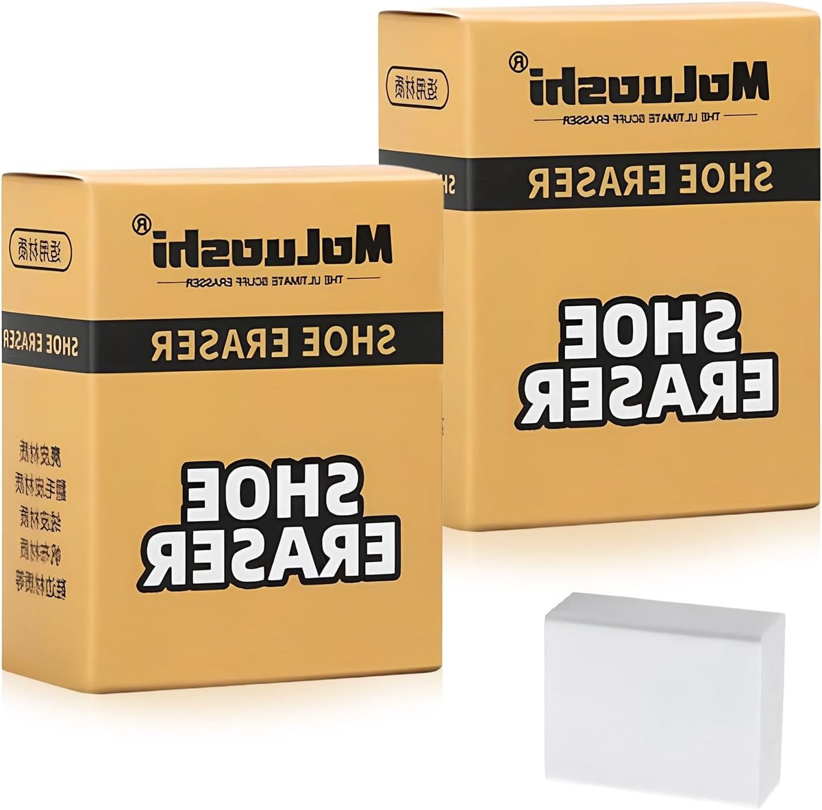 2-Pack Suede Gum en Magische Spons voor Schoenen, Premium Schoenreiniger en Vlekverwijderaar, Compact en Ideaal voor Reizen, Efficiënt voor het Verwijderen van Vuil en Slijtage