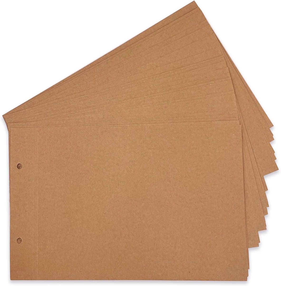 SnelShoppen - 40 Stuks Photo Album Kraft Papier Vullingen 28 x 18 cm, Herbruikbare Bladzijden voor Scrapbook Album, Perfect voor Avonturenboeken en Cr
