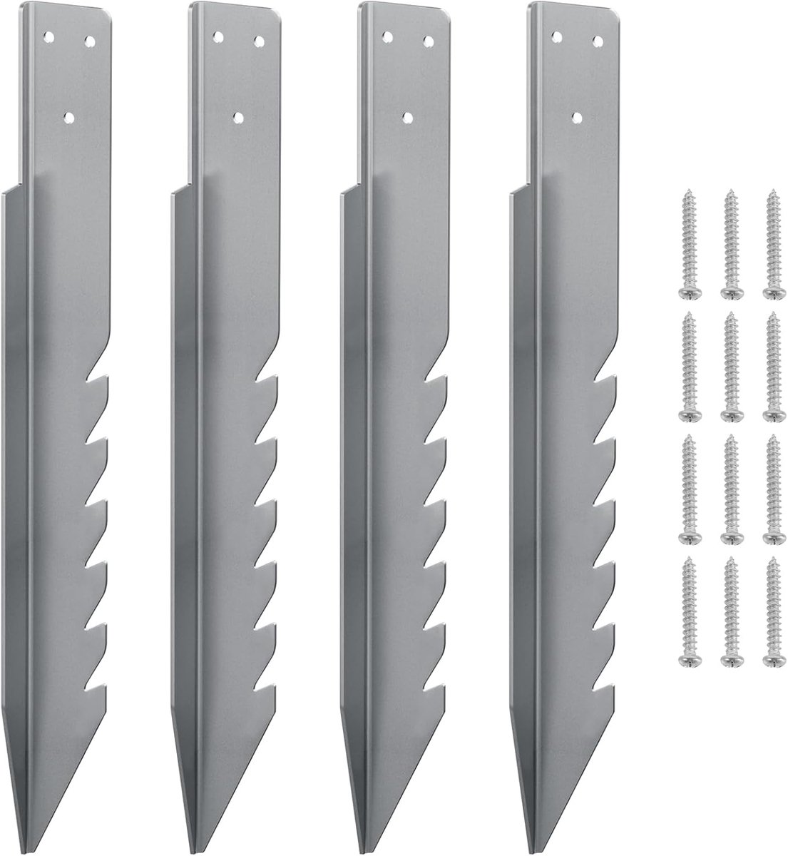 SnelShoppen - Ground Anchors voor Schommels, Tuin, Windbestendig, Kinderschommels, 420 mm, Galvaniseerd Staal, Hoogwaardig en Duurzaam