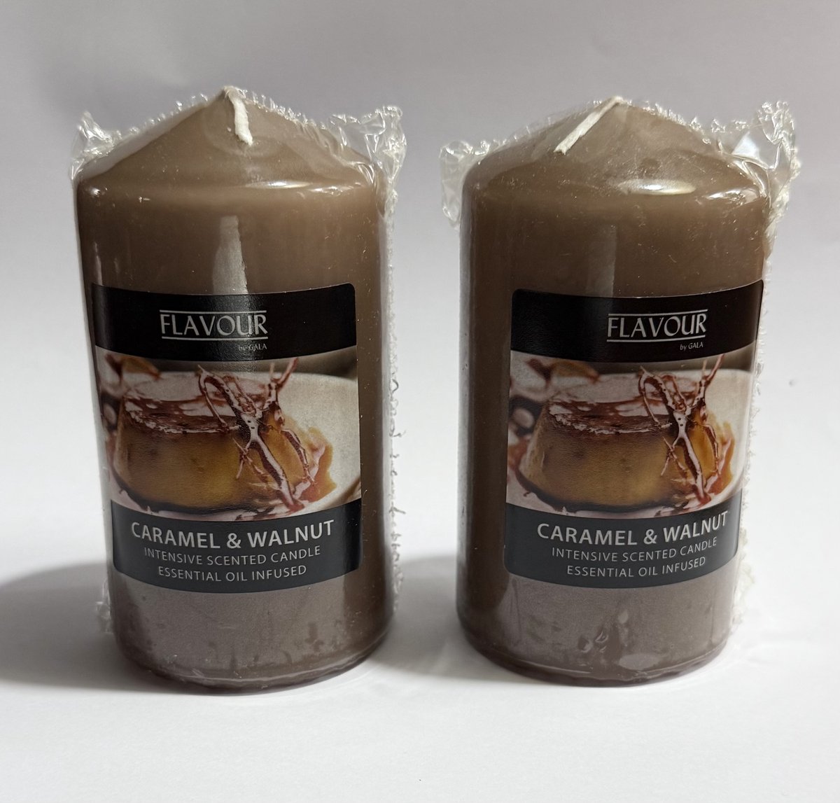 2 Stuks Flavour Geurkaars Caramel & Walnut ø 58 × 110 mm