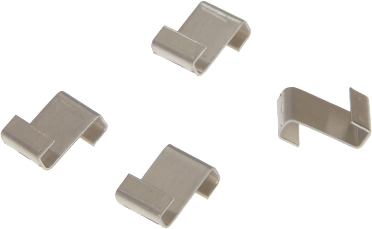 SnelShoppen - Aluminium Lap Clip voor 3mm Glas - Z Clips voor Ondersteuning van Glasplaten - Moulded Aluminium - 10mm Rond - Ideaal voor Kassen en Tui