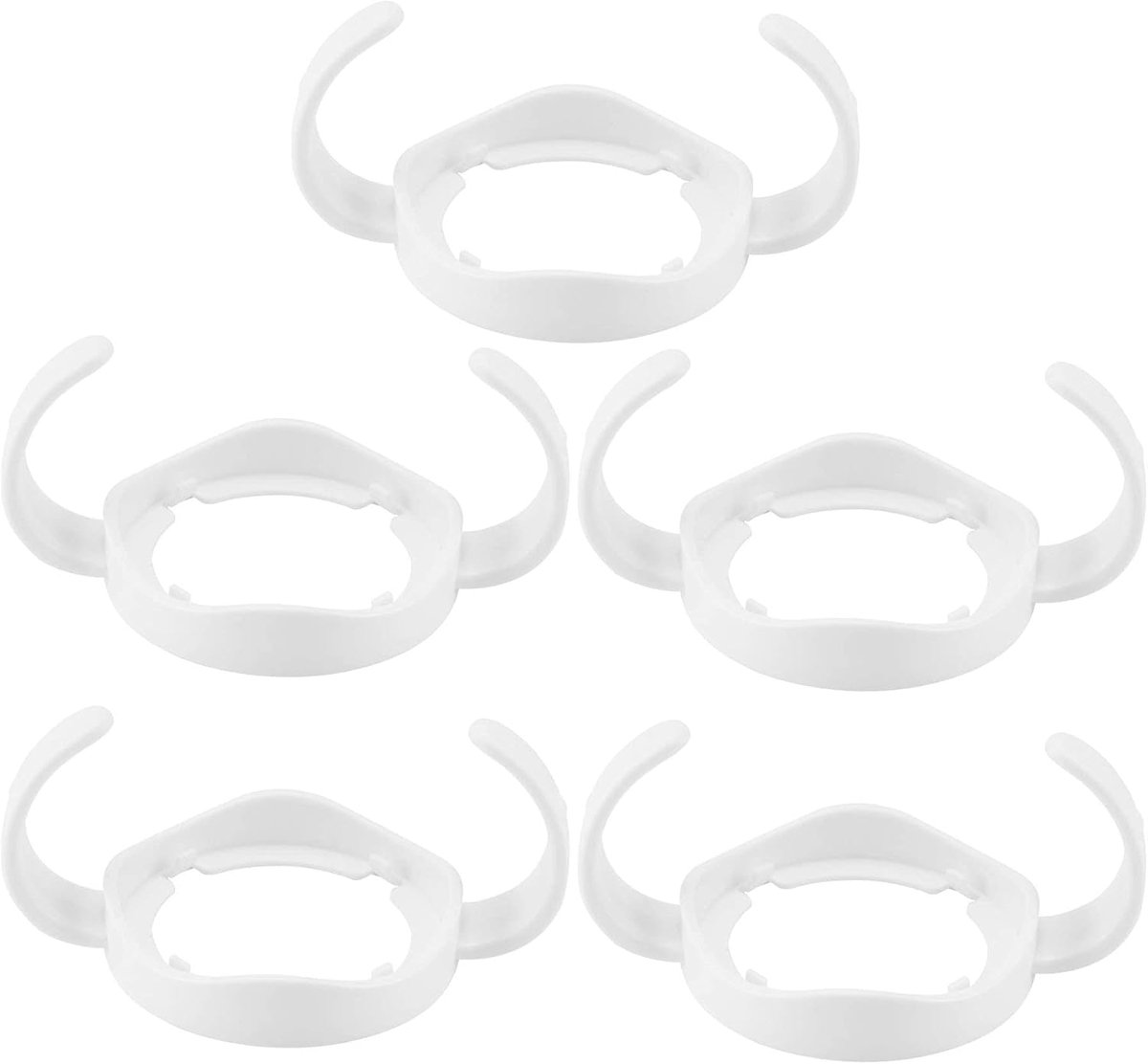 SnelShoppen - Babyfles Houder Set van 5 Stuks, Ergonomische Babyfles Grip, Dubbele Oor Design, Hoogwaardige PP Materiaal, Ideaal voor Zelfstandig Eten